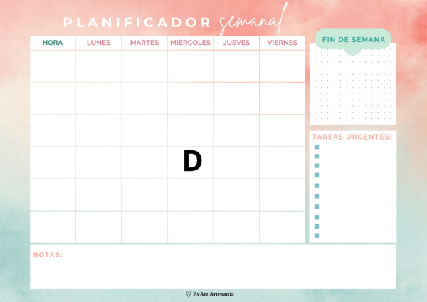 Planificador Semanal con Imán - Imagen 5