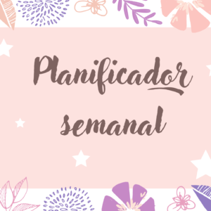 Portada planificador semanal floral horizontal