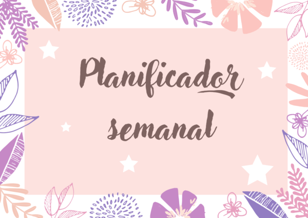 Portada planificador semanal floral horizontal