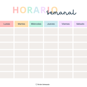 Horario semanal con imán