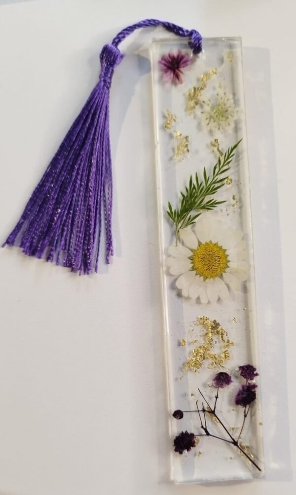 Marcapáginas de resina flores