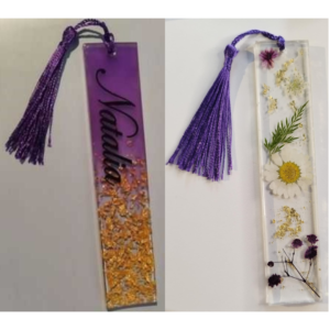 Marcapáginas de resina personalizados