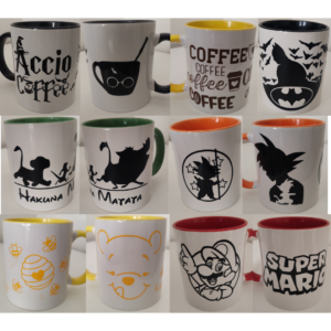 Tazas personalizadas con vinilo